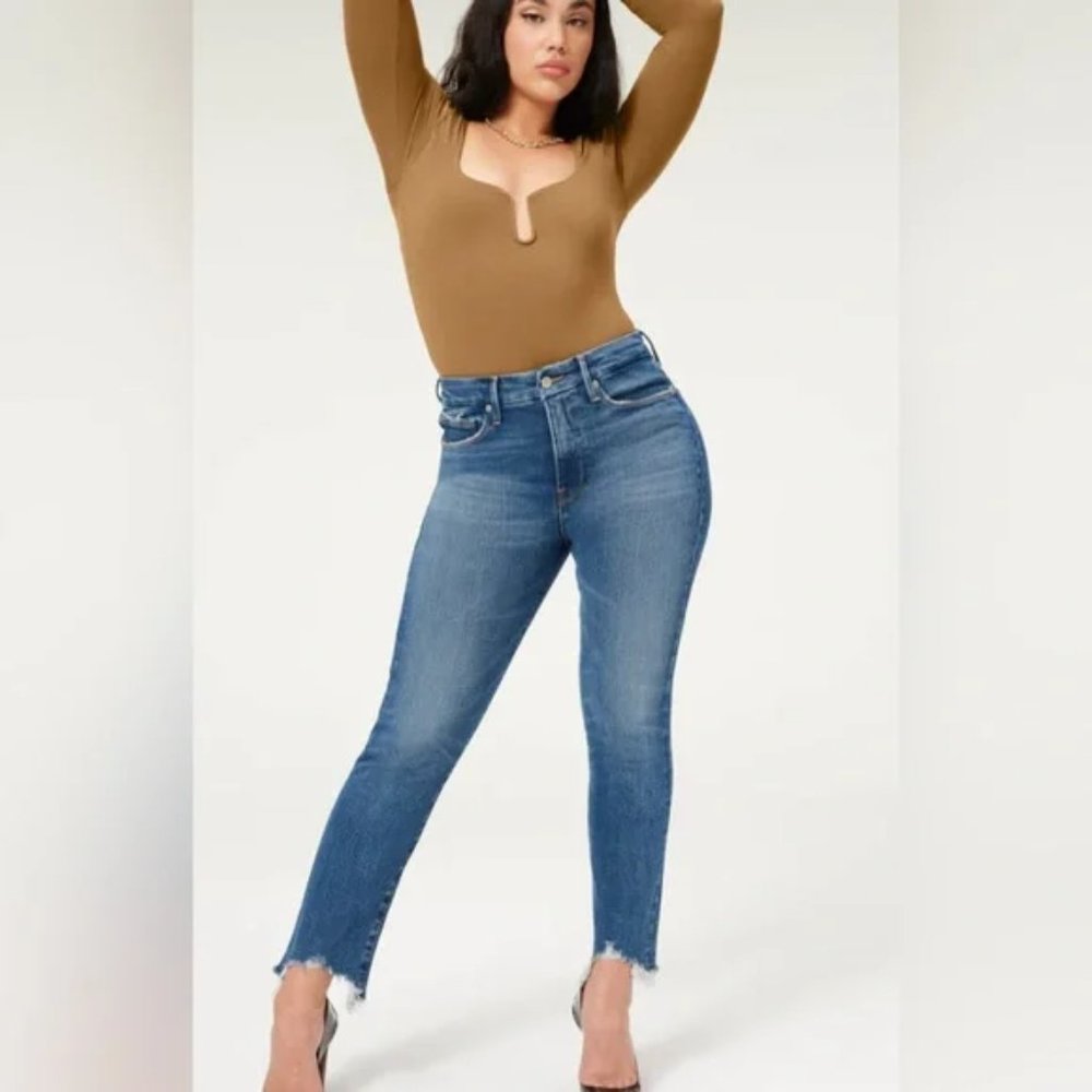 Good American Good Leg Cigarette Jeans: Size 14